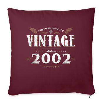 22 ans Millésime 2002 Edition Limitée 22ème - Housse de coussin décorative 45 x 45 cm - bordeaux - Devant