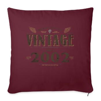 22 ans Millésime 2002 Edition Limitée 22ème - Housse de coussin décorative 45 x 45 cm - bordeaux - Devant