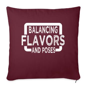 blogs culinaires idée cadeau drôle acrobalance foodie - Housse de coussin décorative 45 x 45 cm - bordeaux - Devant
