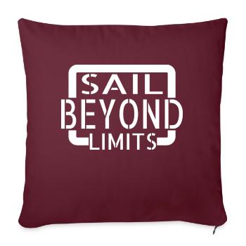 Courses de voile Voyage d’aventure Montée d’adrénaline - Housse de coussin décorative 45 x 45 cm - bordeaux - Devant