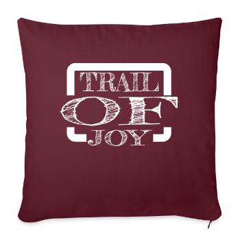 Randonnée Sentiers de VTT Dictons drôles - Housse de coussin décorative 45 x 45 cm - bordeaux - Devant