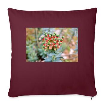 fleur colorée Wolfsmilch (Euphorbia) en fleurs - Housse de coussin décorative 45 x 45 cm - bordeaux - Devant