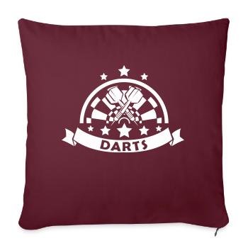 darts - Sofa pillowcase 17,3'' x 17,3'' (45 x 45 cm) - burgundy - Front