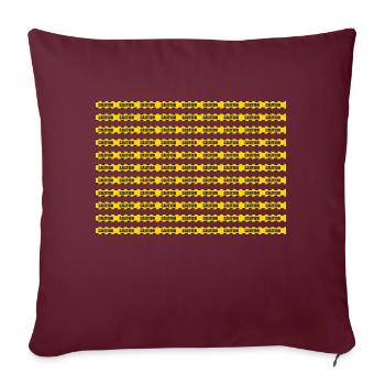 Drôle Tendance Noir Jaune Avertissement Ruban Avertissement - Housse de coussin décorative 45 x 45 cm - bordeaux - Devant