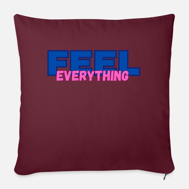 FEEL everything - Sofakissenbezug 45 x 45 cm - Burgunderrot