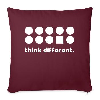 Think different - Sofakissenbezug 45 x 45 cm - Burgunderrot - Vorne