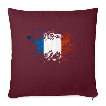 france eclaboussure - Housse de coussin décorative 45 x 45 cm - bordeaux - Devant