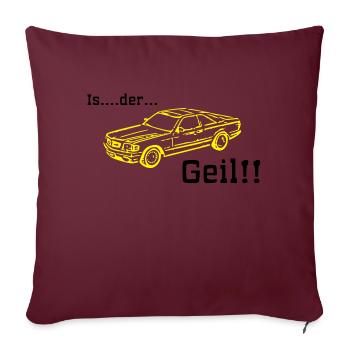 is der geil - Sofakissenbezug 45 x 45 cm - Burgunderrot - Vorne