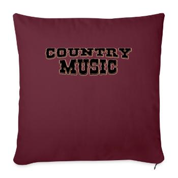 country music - Housse de coussin décorative 45 x 45 cm - bordeaux - Devant