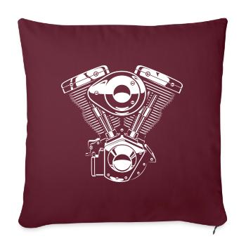 MOTEUR MOTO - Housse de coussin décorative 45 x 45 cm - bordeaux - Devant