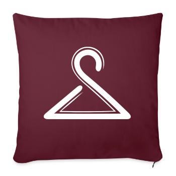 Cintre de vêtements - Housse de coussin décorative 45 x 45 cm - bordeaux - Devant