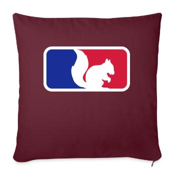 sport rot blau logo schwarz eichhoernchen nagetier - Sofakissenbezug 45 x 45 cm - Burgunderrot - Vorne