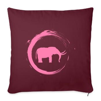 Mammut - Sofakissenbezug 45 x 45 cm - Burgunderrot - Vorne