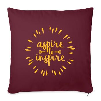 Aspire to Inspire | Black - Sofakissenbezug 45 x 45 cm - Burgunderrot - Vorne
