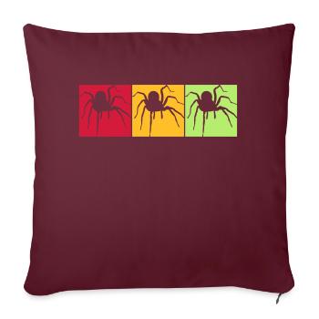 couleurs carrés motif araignée colorée de - Housse de coussin décorative 45 x 45 cm - bordeaux - Devant