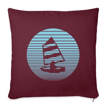 Voile - Housse de coussin décorative 45 x 45 cm - bordeaux - Devant