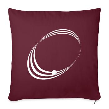 Möbius ribbon black and white - Sofa pillowcase 17,3'' x 17,3'' (45 x 45 cm) - burgundy - Front
