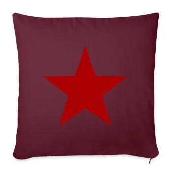 Étoile rouge - Housse de coussin décorative 45 x 45 cm - bordeaux - Devant