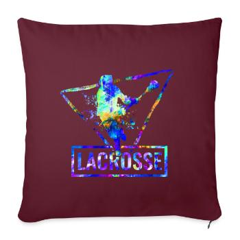 Lacrosse - Sofakissenbezug 45 x 45 cm - Burgunderrot - Vorne