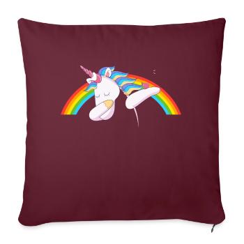 unicorn einhorn dabbing unicorn - Sofakissenbezug 45 x 45 cm - Burgunderrot - Vorne