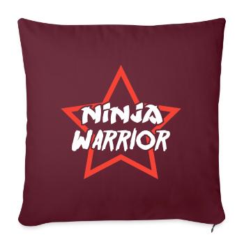 Ninja Warrior - Housse de coussin décorative 45 x 45 cm - bordeaux - Devant
