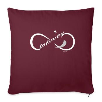 Paraglider Paragliding Mountains Line Infinity - Sofa pillowcase 17,3'' x 17,3'' (45 x 45 cm) - burgundy - Front