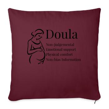 Détails de Doula - Housse de coussin décorative 45 x 45 cm - bordeaux - Devant