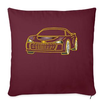 voiture, voiture - Housse de coussin décorative 45 x 45 cm - bordeaux - Devant