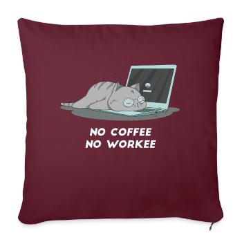 Sleeping cat i love home office - Housse de coussin décorative 45 x 45 cm - bordeaux - Devant