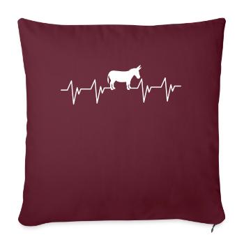 Donkey Esel - Sofa pillowcase 17,3'' x 17,3'' (45 x 45 cm) - burgundy - Front