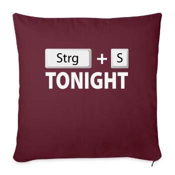 Save (Ctrl + S) tonight - Sofa pillowcase 17,3'' x 17,3'' (45 x 45 cm) - burgundy - Front
