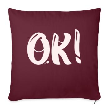 Oui - Ok - Housse de coussin décorative 45 x 45 cm - bordeaux - Devant