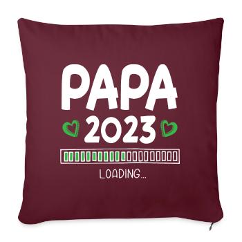 Papa 2023 Loading - Sofa pillowcase 17,3'' x 17,3'' (45 x 45 cm) - burgundy - Front