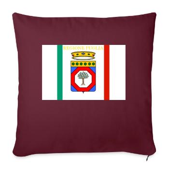 Région des Pouilles - Housse de coussin décorative 45 x 45 cm - bordeaux - Devant