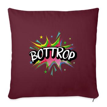 Bottrop Deutschland Stadt Pop Art Comic Kunst - Sofakissenbezug 45 x 45 cm - Burgunderrot - Vorne