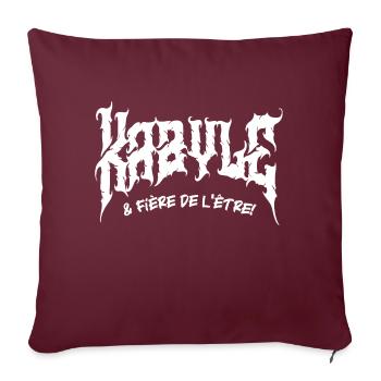Kabyle et Fière de l'être! - Housse de coussin décorative 45 x 45 cm - bordeaux - Devant