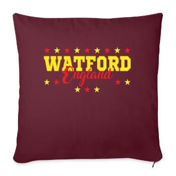 Watford - Housse de coussin décorative 45 x 45 cm - bordeaux - Devant