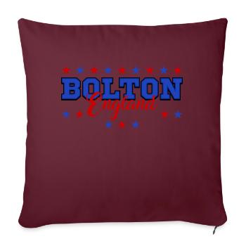 Bolton - Housse de coussin décorative 45 x 45 cm - bordeaux - Devant