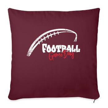 American Football Fan Shirt - Game Day Vintage - Sofa pillowcase 17,3'' x 17,3'' (45 x 45 cm) - burgundy - Front