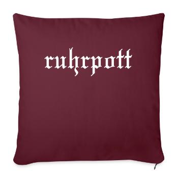 Ruhrpott Logo NRW Fans - Housse de coussin décorative 45 x 45 cm - bordeaux - Devant