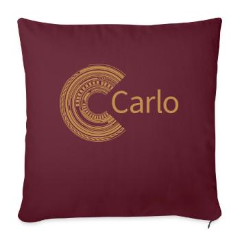 Pour Carlo - Housse de coussin décorative 45 x 45 cm - bordeaux - Devant