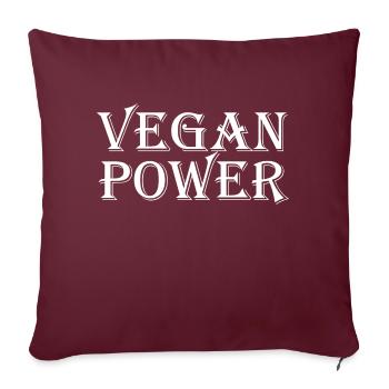 Idée cadeau végétalien pour les végétaliens - Housse de coussin décorative 45 x 45 cm - bordeaux - Devant