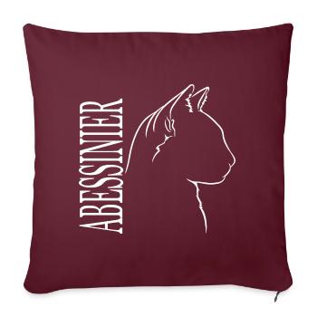 Profil Abyssin Chats Chat Wilsigns - Housse de coussin décorative 45 x 45 cm - bordeaux - Devant