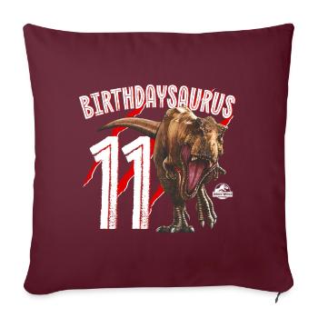 Jurassic World Geburtstag Design Birthdaysaurus 11 - Sofakissenbezug 45 x 45 cm - Burgunderrot - Vorne