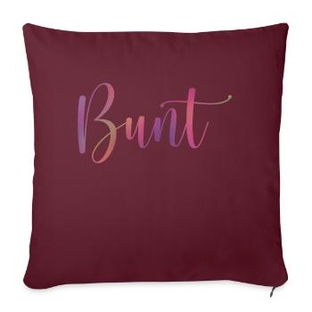 Bunt - Sofakissenbezug 45 x 45 cm - Burgunderrot - Vorne
