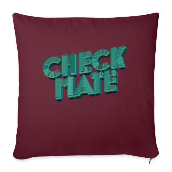 Échecs Echecs Echecs Echecs Moves Joueur D’échecs - Housse de coussin décorative 45 x 45 cm - bordeaux - Devant