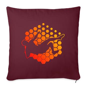 Escalade Femmes Escalade Grimpeur Bloc - Housse de coussin décorative 45 x 45 cm - bordeaux - Devant