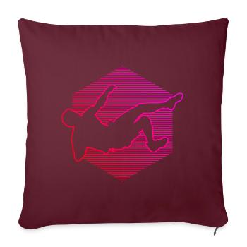 Bloc Femmes Bloc Bloc Escalade de bloc - Housse de coussin décorative 45 x 45 cm - bordeaux - Devant