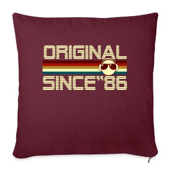 Since 86 - Housse de coussin décorative 45 x 45 cm - bordeaux - Devant