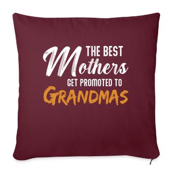Les meilleures mères sont promues grands-mères - Housse de coussin décorative 45 x 45 cm - bordeaux - Devant